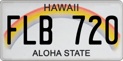 HI license plate FLB720