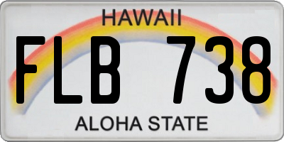 HI license plate FLB738