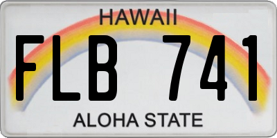HI license plate FLB741