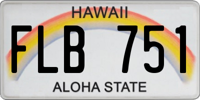 HI license plate FLB751
