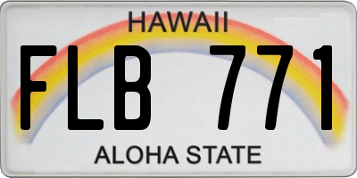 HI license plate FLB771