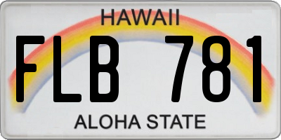 HI license plate FLB781