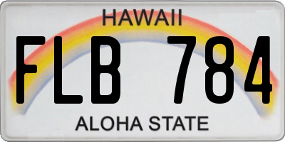 HI license plate FLB784