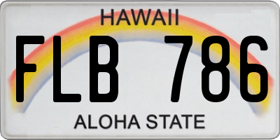 HI license plate FLB786