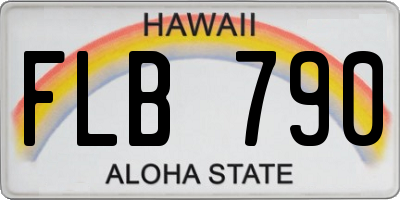 HI license plate FLB790
