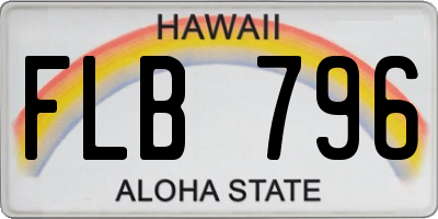 HI license plate FLB796