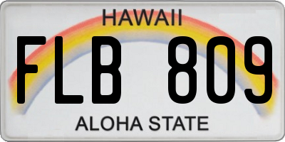 HI license plate FLB809