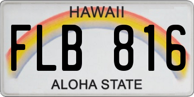 HI license plate FLB816