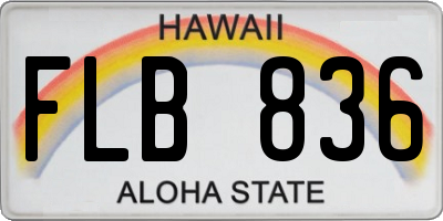 HI license plate FLB836
