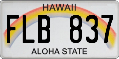 HI license plate FLB837