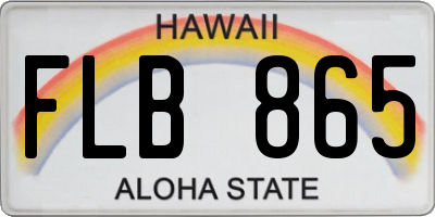 HI license plate FLB865