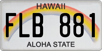 HI license plate FLB881