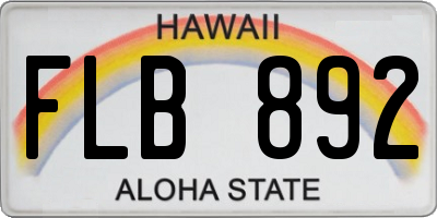 HI license plate FLB892