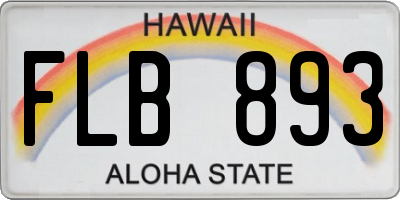 HI license plate FLB893