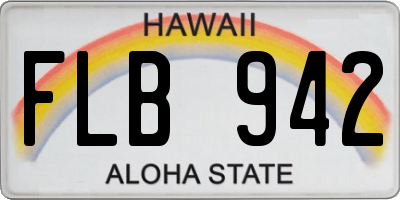 HI license plate FLB942