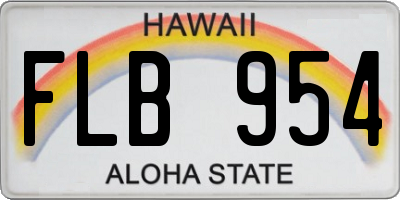 HI license plate FLB954