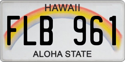 HI license plate FLB961
