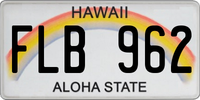 HI license plate FLB962