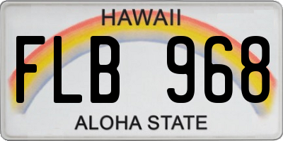 HI license plate FLB968