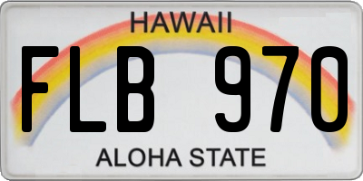 HI license plate FLB970