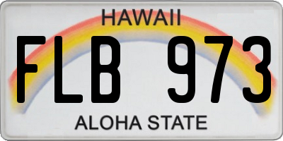 HI license plate FLB973
