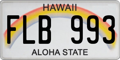 HI license plate FLB993