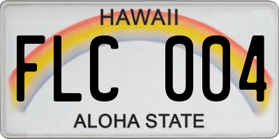 HI license plate FLC004