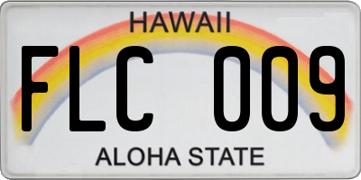 HI license plate FLC009