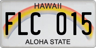 HI license plate FLC015