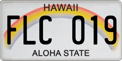 HI license plate FLC019