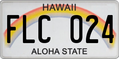 HI license plate FLC024