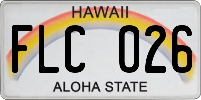 HI license plate FLC026