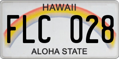 HI license plate FLC028