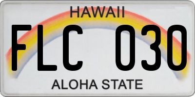 HI license plate FLC030