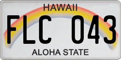 HI license plate FLC043