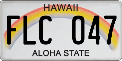 HI license plate FLC047