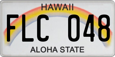 HI license plate FLC048