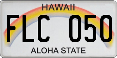 HI license plate FLC050