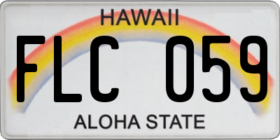 HI license plate FLC059