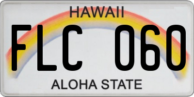 HI license plate FLC060