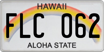 HI license plate FLC062