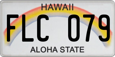 HI license plate FLC079