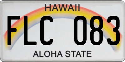 HI license plate FLC083