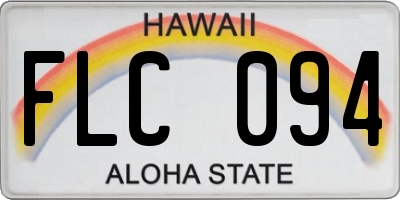 HI license plate FLC094
