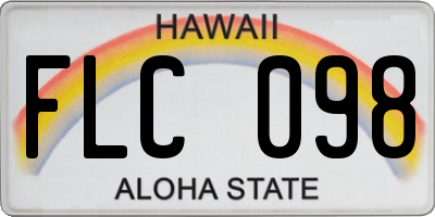 HI license plate FLC098