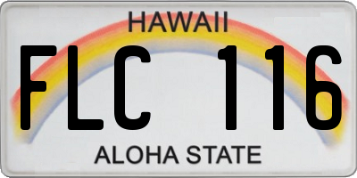 HI license plate FLC116
