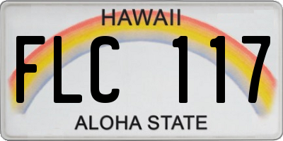 HI license plate FLC117