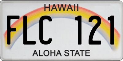 HI license plate FLC121