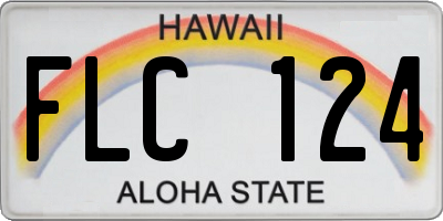 HI license plate FLC124