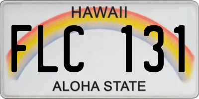 HI license plate FLC131